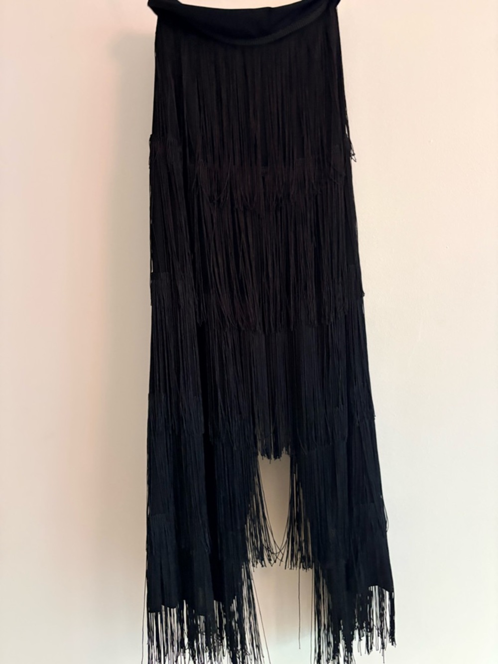 Fashion Nova Black Tassel Fringe Pants